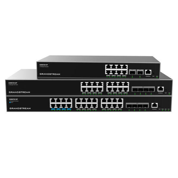 Grandstream GWN7813P Enterprise Layer 3 Managed PoE Network Switch, 24 x GigE, 4 x SFP+ Grandstream GWN7813P Enterprise Layer 3 Managed PoE Network Switch, 24 x GigE, 4 x SFP+